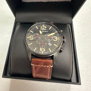 New Torgoen TN-1117 T16 Flying Fortress GMT 44mm Leather Strap Watch